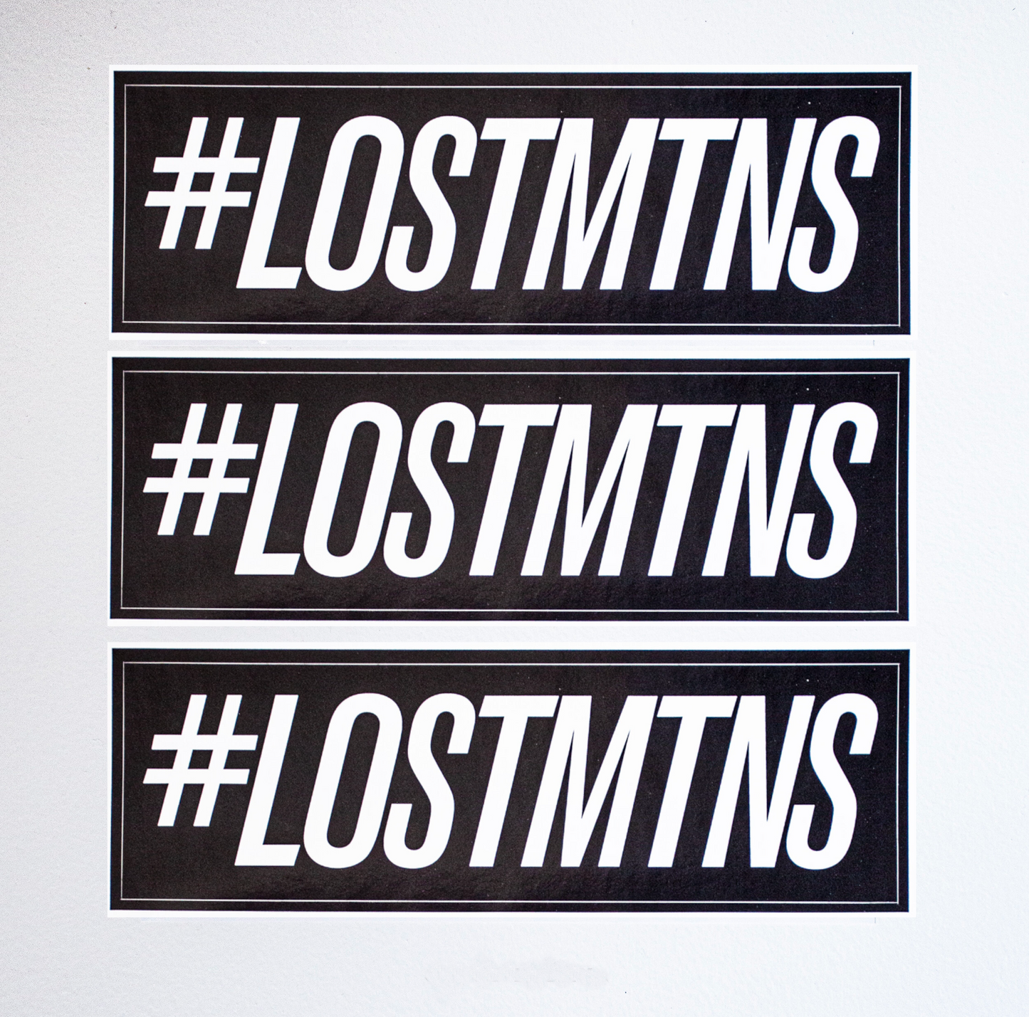 #LOSTMTNS vinyl bumper stickers
